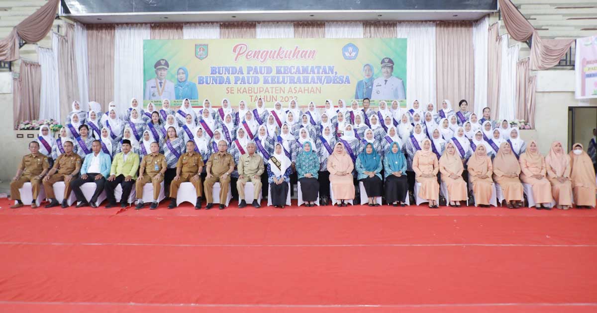 Bunda PAUD Tingkat Kecamatan, Desa, dan Kelurahan se-Kabupaten Asahan Dikukuhkan