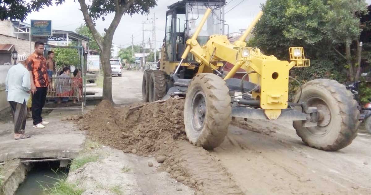 PP Air Putih Pantau Perbaikan Jalan Simpang Tanjung Kubah