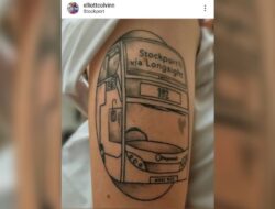 Ikonik, Gambar Tato Rute Bus di Lengan Pria Ini Diposting di Instagram dan Mendapat Tanggapan Baik