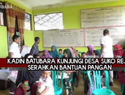 Kadin Batubara Kunjungi Desa Suko Rejo Serahkan Bantuan Pangan