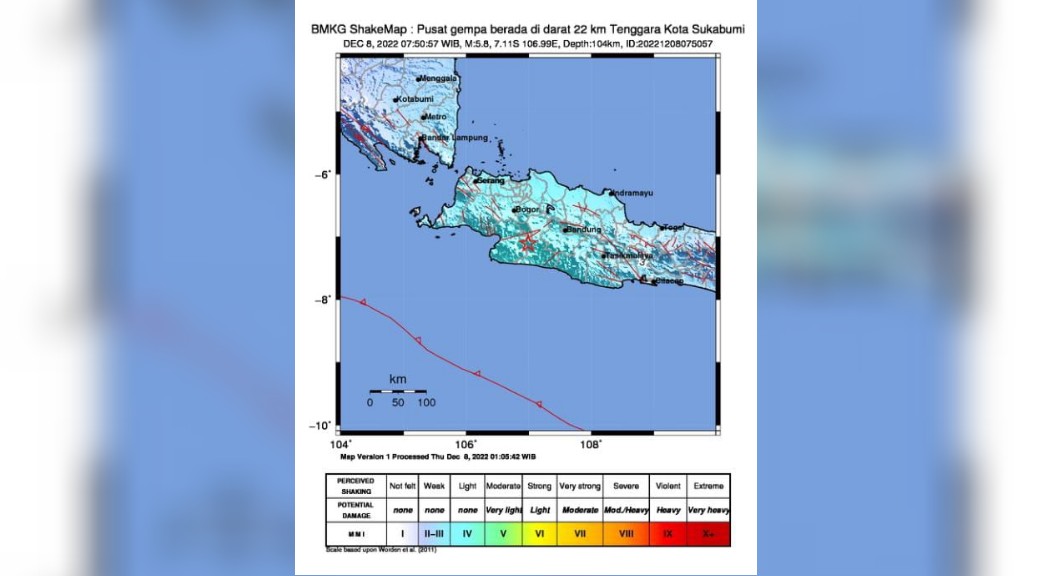 Gempa Bumi 6,1 M Guncang Sukabumi