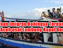 Puluhan Imigran Rohingya Terdampar di Aceh usai Lambung Kapal Bocor