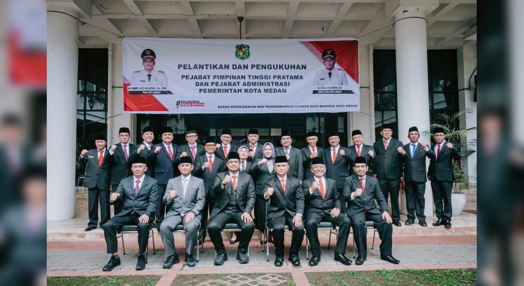 Wali Kota Medan Lantik 102 Pejabat Pimpinan Tinggi Pratama Dan Administrasi