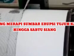 Gunung Marapi Sumbar Erupsi Tujuh Kali Hingga Sabtu Siang