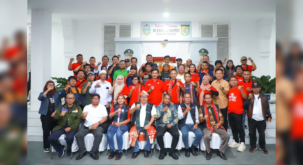 Bupati Sergai Sambut Rombongan Ekspedisi Geopark Kaldera Toba SMSI