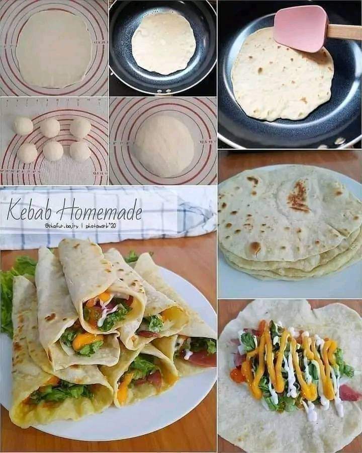 Hmm, Lezatnya Sarapan Pagi dengan Kebab ala Rumahan Enak dan Lezat