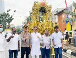 Petugas Gabungan Kawal Thaipusam Medan Street Festival