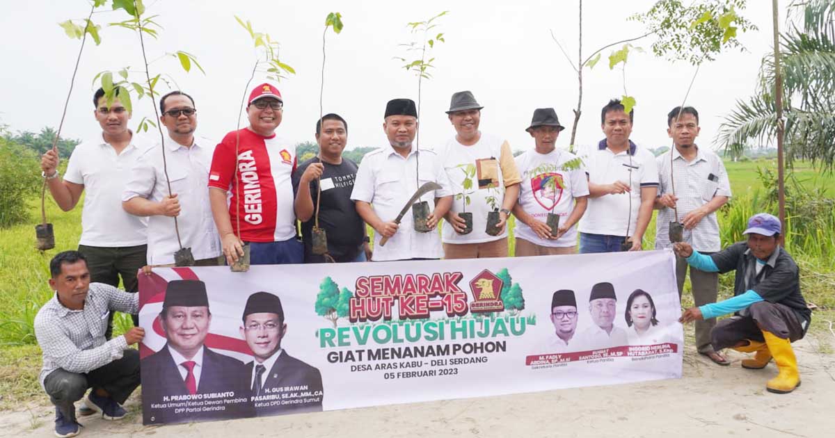 Gerindra Sumut Gelar Revolusi Hijau