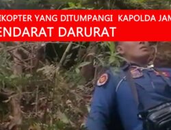 Helikopter yang Ditumpangi Kapolda Jambi Mendarat Darurat