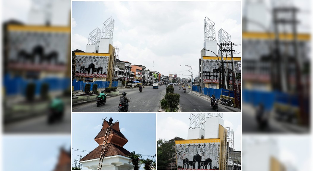 Gapura Batas Kota Selesai Akhir Maret, Bulan Sabit Sudah Jadi Kepala Kerbau