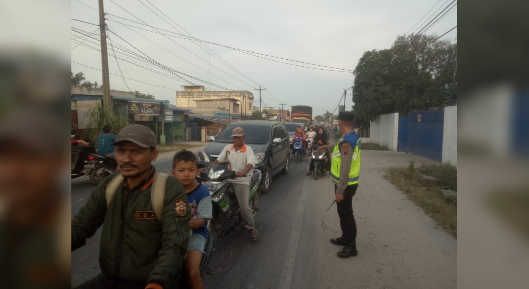 Kapolsek Indrapura Cek Pengamanan Pasar Tumpah