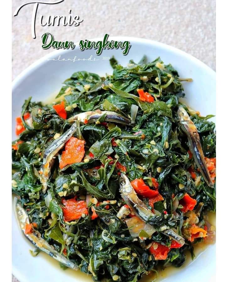 Menu Makan Siang Hari Ini, Tumis Daun Singkong Yang Lezat