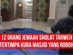 12 Orang Jemaah Sholat Tarawih Tertimpa Kuba Masjid yang Roboh