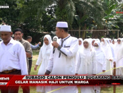 Subagio Calon Pengulu Sugarang Bayu Gelar Manasik Haji untuk Warga | Info Bisanews