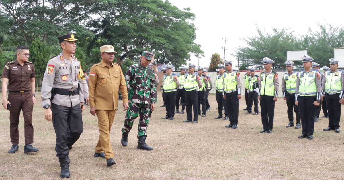 Upacara Gelar Pasukan Operasi Ketupat : Bupati Sergai Bacakan Amanat Kapolri