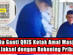 Pria Ganti QRIS Kotak Amal Masjid di Jaksel dengan Rekening Pribadi