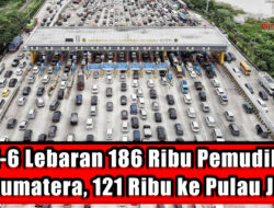 H-6 Lebaran 186 Ribu Pemudik ke Sumatera, 121 Ribu ke Pulau Jawa