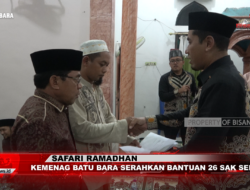 Safari Ramadhan, Kemenag Batu Bara Serahkan Bantuan 26 Sak Semen | Info Bisanews