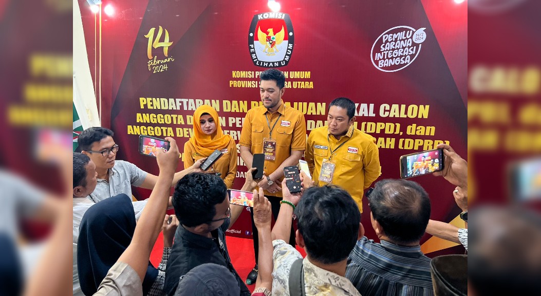 Diiringgi Betor, DPD Partai Hanura Sumut Daftarkan Bacaleg ke KPUD Sumut, Ini Kata El Adrian Shah 