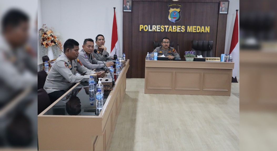 Polrestabes Medan Gelar Zoom Meeting Kesiapan Latja Siswa Diktuk Bintara