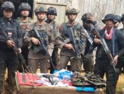 Gerebek Markas KKB di Yapen, Satgas Damai Cartenz Sita Senpi Rakitan