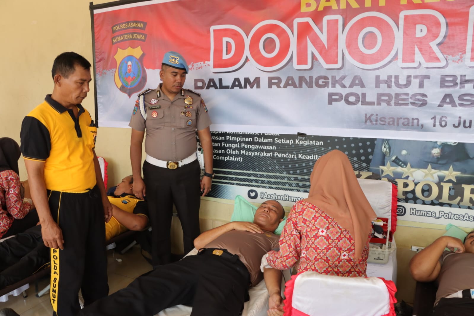 Polres Asahan Gelar Donor Darah Sambut HUT Bhayangkara