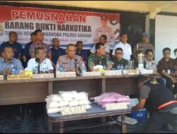Polres Asahan Musnahkan Narkotika Senilai Rp22 M