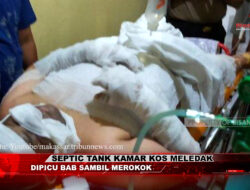 Septic Tank Kamar Kos Meledak, Dipicu BAB Sambil Merokok