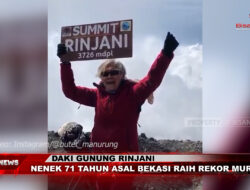 Daki Gunung Rinjani, Nenek 71 Tahun Asal Bekasi Raih Rekor MURI