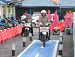 Kapolres Pematang Siantar Uji Langsung Lintasan Baru Praktek Sim C