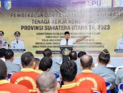 Bupati Zahir Buka Pembekalan Dan Fasilitas Uji Sertifikasi Tenaga Kerja  Konstruksi