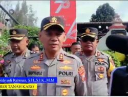 H+4 Ops Zebra Toba 2023 Polres Tanah Karo, Kapolres Tanah Karo Bagikan Sticker
