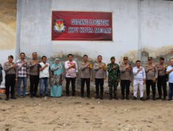 Kapolrestabes Lakukan Pengecekan Gudang Logistik KPU dan Bawaslu di Jalan Kl Yos Sudarso Medan