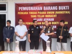 Kejaksaan Negeri (Kajari) Asahan Musnahkan Barang Bukti Periode Juli -Oktober 2023, Segini Jumlahnya