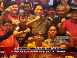 7 Rekomendasi Hak Suporter untuk Ketua Umum PSSI Erick Thohir