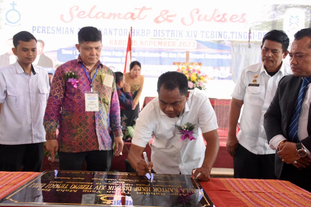 Bupati Sergai Resmikan Kantor HKBP Distrik XIV Tebing Tinggi Deli