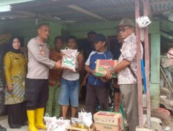 Kapolres Asahan Salurkan Sembako Bantuan Untuk Korban Banjir 