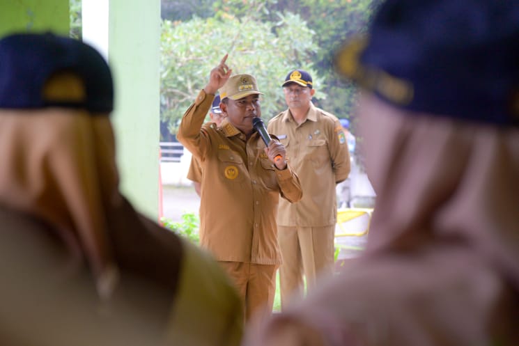 Pimpin Apel Gabungan, Ini Amanat Bupati Sergai