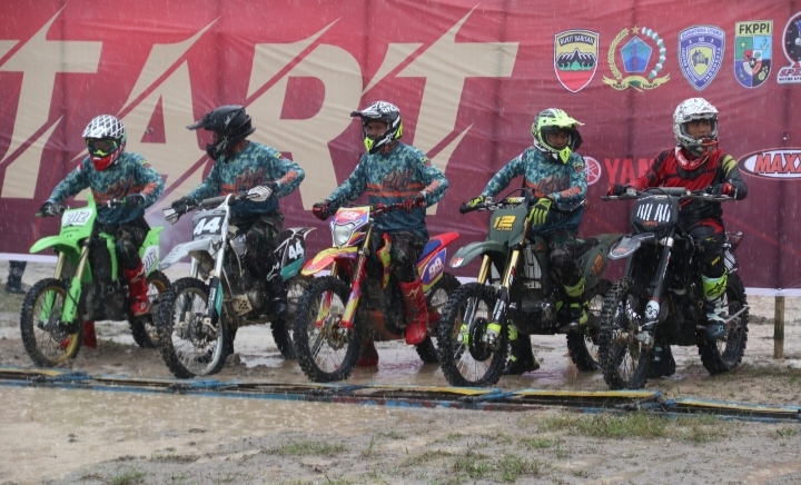 Ratusan Pembalap Ikuti Kejuaraan Motocross Memperebutkan Trofi Dandim Asahan
