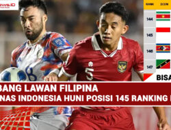 Imbang Lawan Filipina, Timnas Indonesia Huni Posisi 145 Ranking FIFA