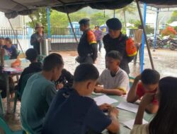 Polda Sumut Dirikan Tenda Serba Guna Bantu Anak-Anak Korban Longsor Humbahas Ujian Semester