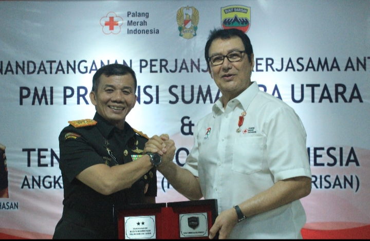 Perkuat Sinergisitas, PMI Sumut Dan Kodam I/BB Jalin Kerja Sama 