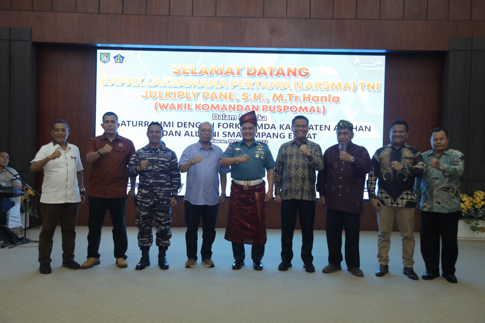 Wadan Puspomal Silaturahmi Dengan Forkopimda Asahan Dan Alumni SMA Simpang Empat