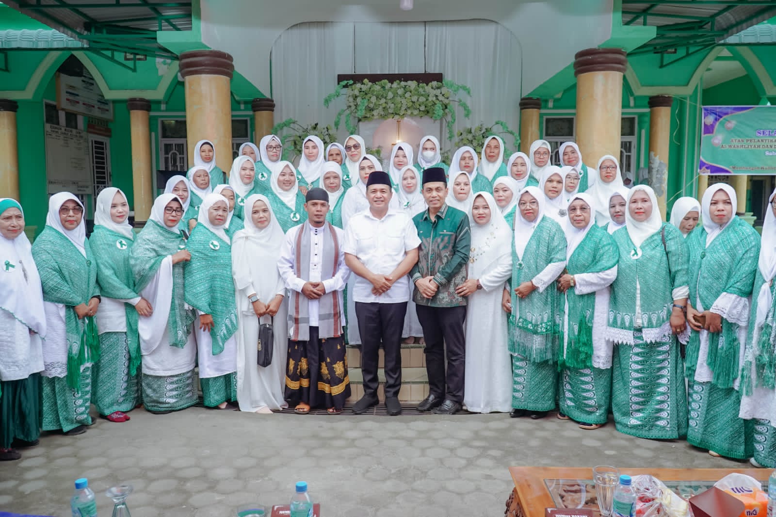 Bupati Zahir Hadiri Pelantikan Pengurus Ranting Muslimat Al Washliyah Simpang Gambus