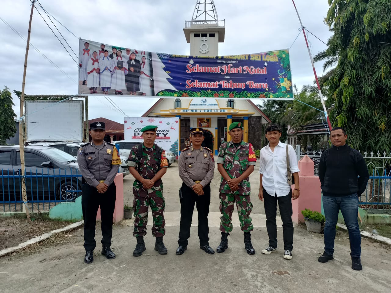 Tingkatkan Pengamanan Tahun Baru, Polsek Sei Kepayang Gandeng Kodim 0208 Asahan