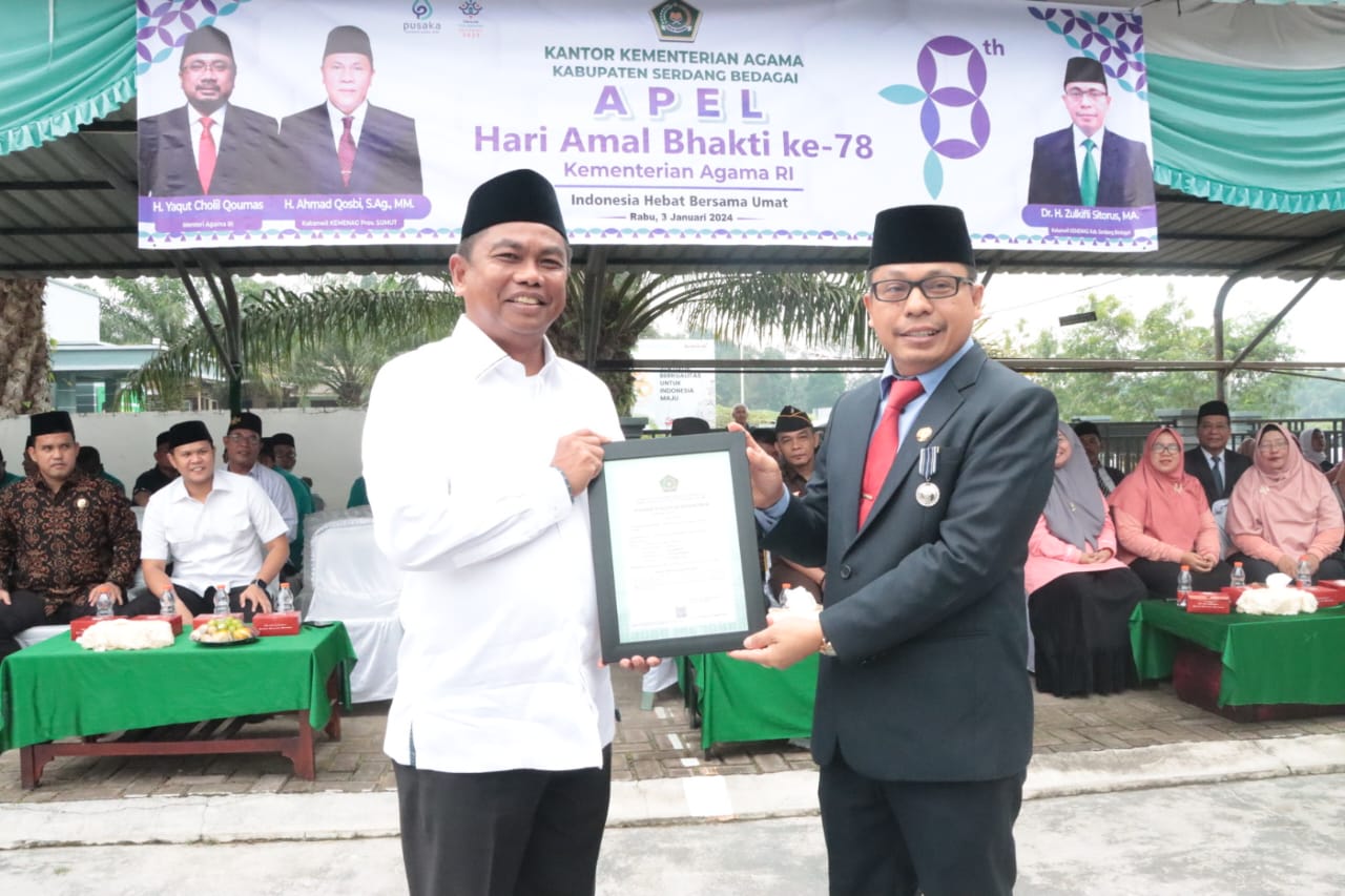 Bupati Sergai Inspektur Upacara Peringatan Hari Amal Bhakti Ke-78