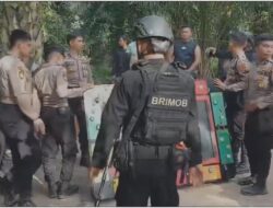 Polda Sumut Ratakan Gubuk Narkoba dan Judi di Kutalimbaru