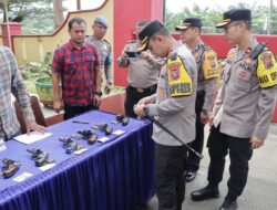 Polres Asahan Cek Senpi Personel
