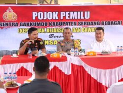 Polres Sergai Gelar Pojok Pemilu Sentra Gakkumdu Bersama Insan Pers