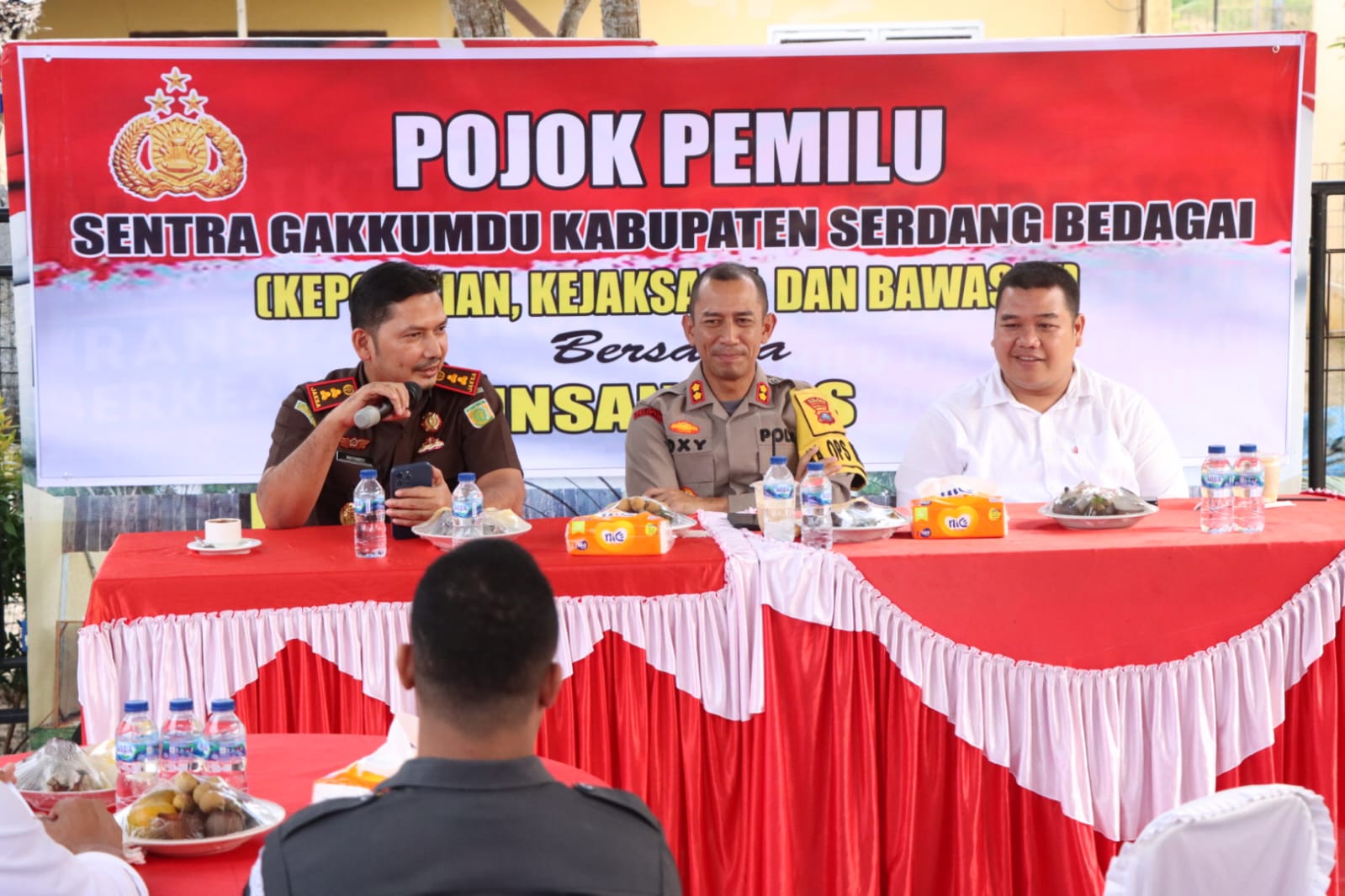 Polres Sergai Gelar Pojok Pemilu Sentra Gakkumdu Bersama Insan Pers